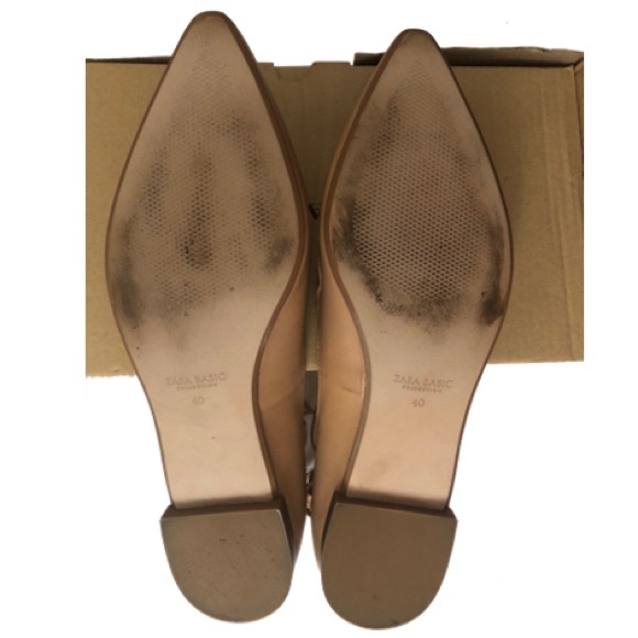 ZARA Lace Up Ballerina Flats - Picture 6 of 7